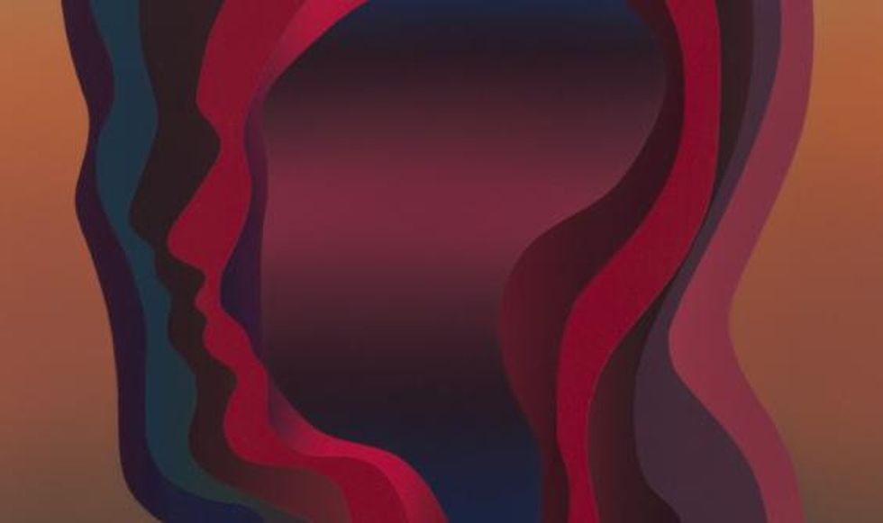 \u200bA multi-coloured head with many faces.