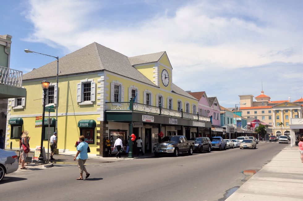 \u200bA Nassau street in the Bahamas.