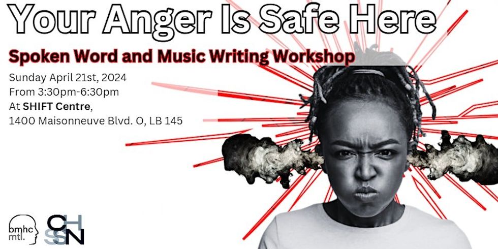 \u200bA poser for a spoken word and music writing workshop event taking place in Montreal.
