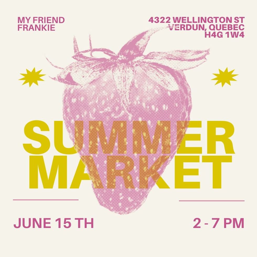 \u200bA poster for an upcoming summer market in Montreal.