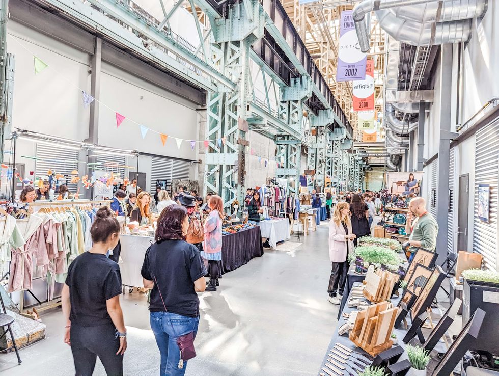 \u200bA previous edition of the Collectif Cr\u00e9atif Montr\u00e9al holiday market in the Angus neighbourhood.