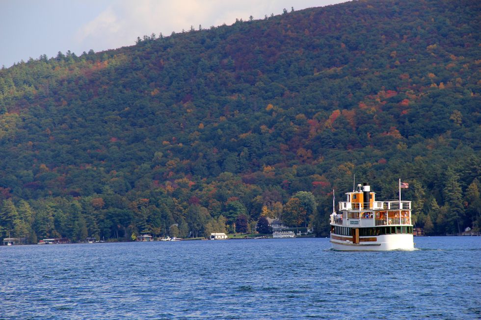 \u200bA sightseeing cruise on Lake George.