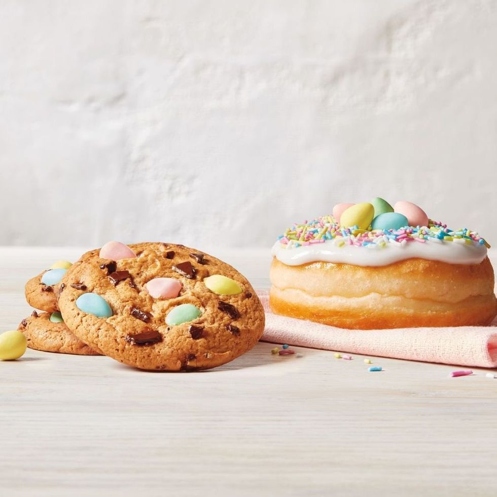 \u200bA Tim Hortons mini egg donut and cookie.
