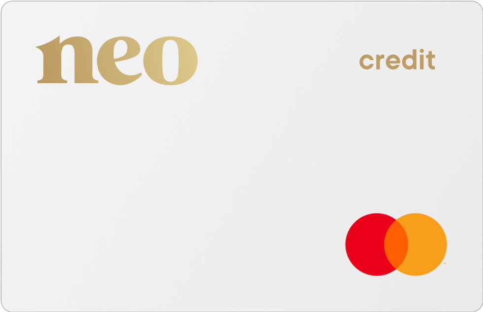 \u200bA white Neo Credit Mastercard.
