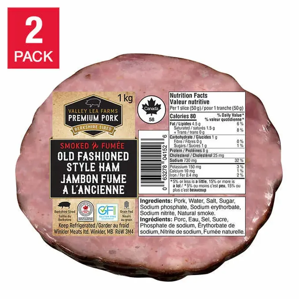 \u200bA wrapped portion of ham.