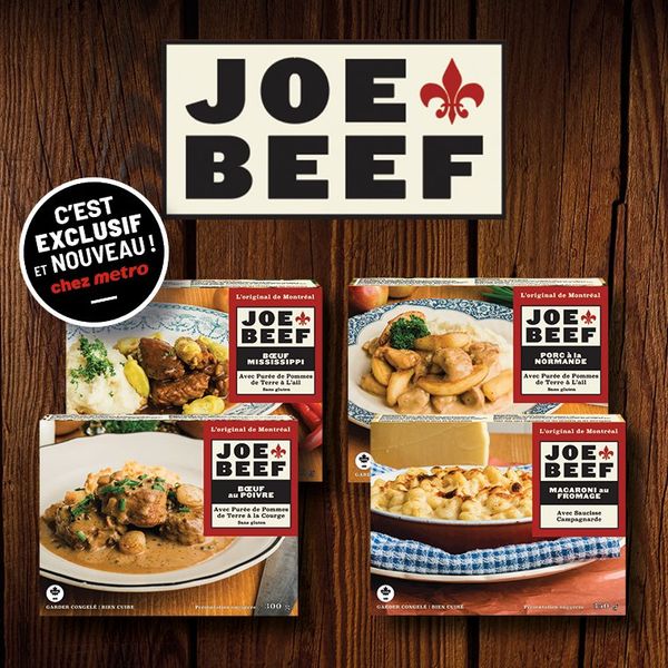 \u200bFour boxes of Joe Beef dinners.