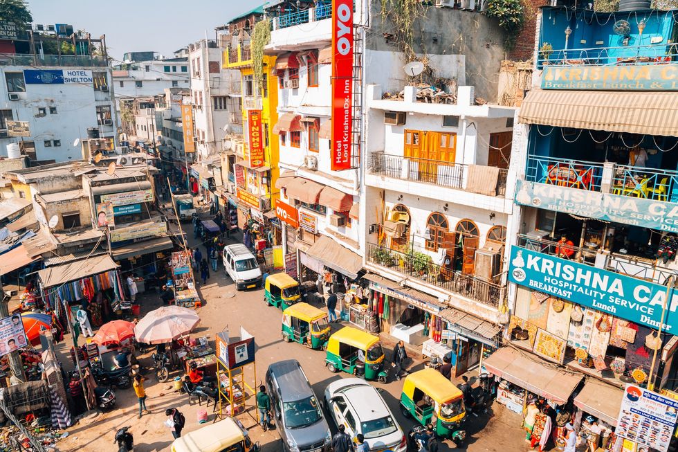 \u200bPaharganj Main Bazaar in Delhi, India.