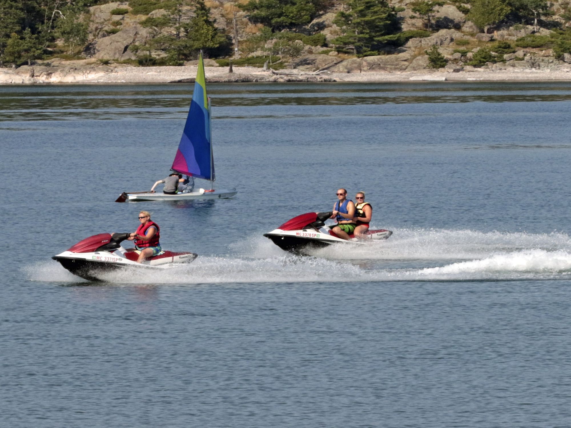 \u200bPolluting jet skies on Lake Superior.