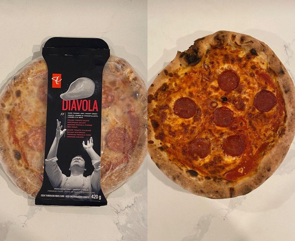 \u200bPresident's Choice Diavola frozen pizza.