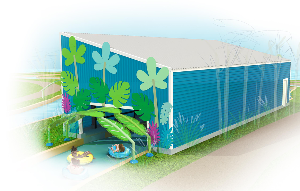 \u200bRivi\u00e8re Z\u00e9phyr attraction at the Super Aqua Club in Pointe-Calumet, Quebec.