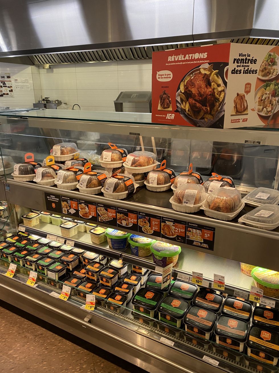 \u200bRotisserie chickens from IGA.