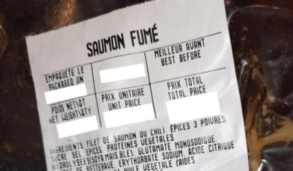 \u200bSmoked salmon from IGA in Riviere-du-Loup.