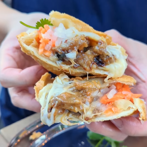 \u200bThe empanada b\u00e1nh m\u00ec crossover from Mi Bao and L'Arr\u00eat.