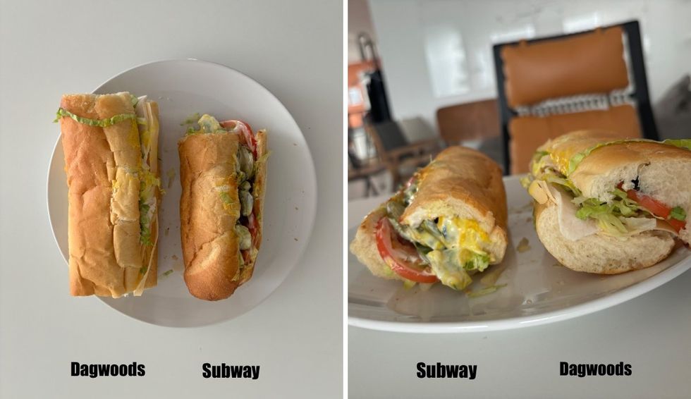\u200bThe grilled chicken sandwich from Subway and Dagwoods.