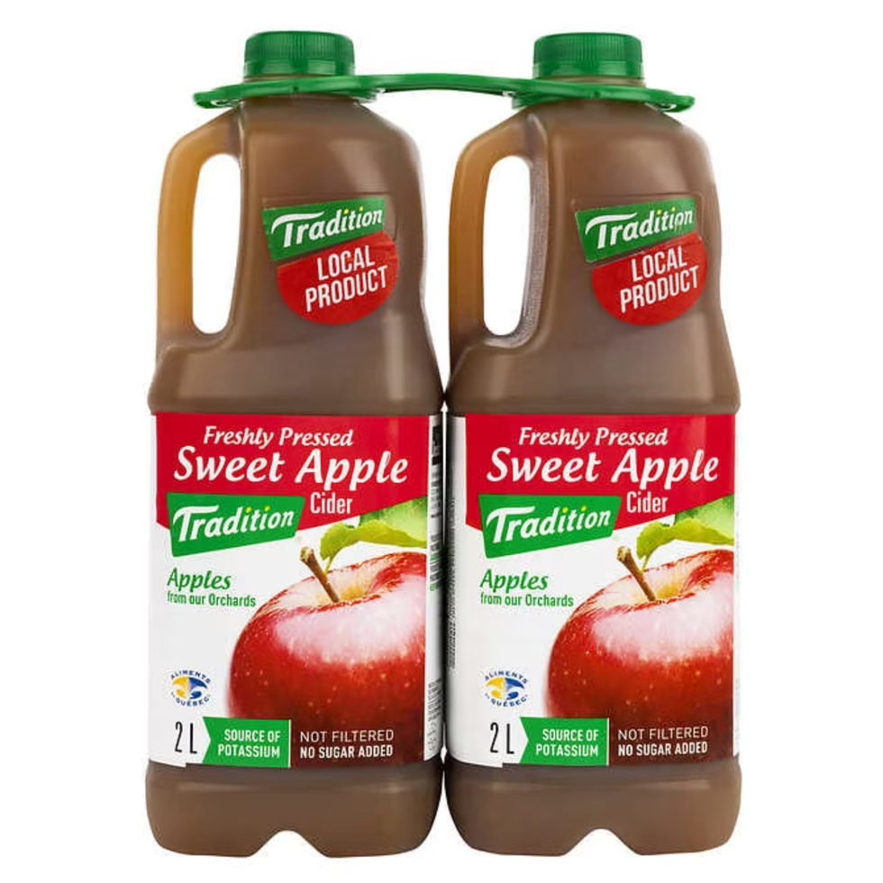 \u200bTwo jugs of Tradition apple cider.