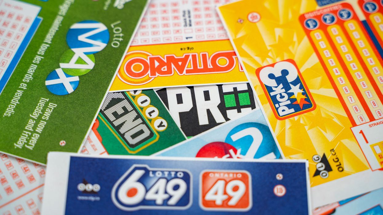 Various Canadian lottery tickets (illustrative).