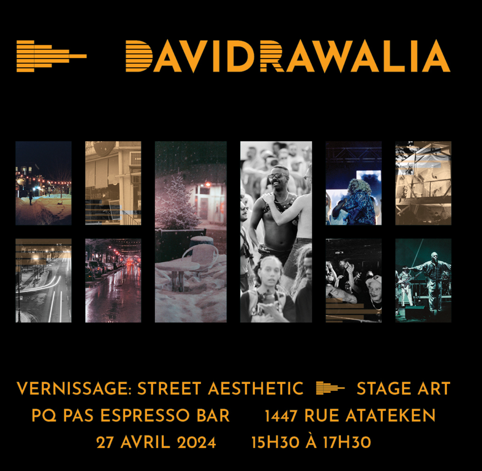 Various photographs of people in Montreal, Montreal landmarks and events captured by artist David Wally Rawalia.