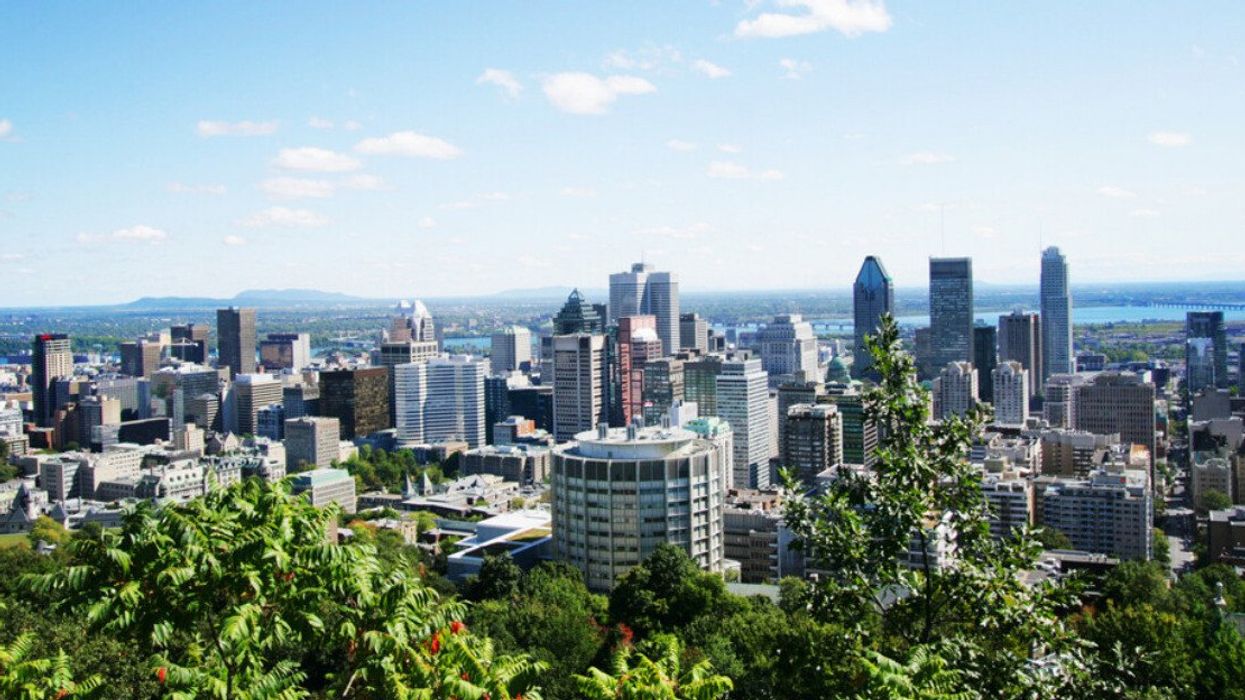 View of Montreal downtown by a nice summer day