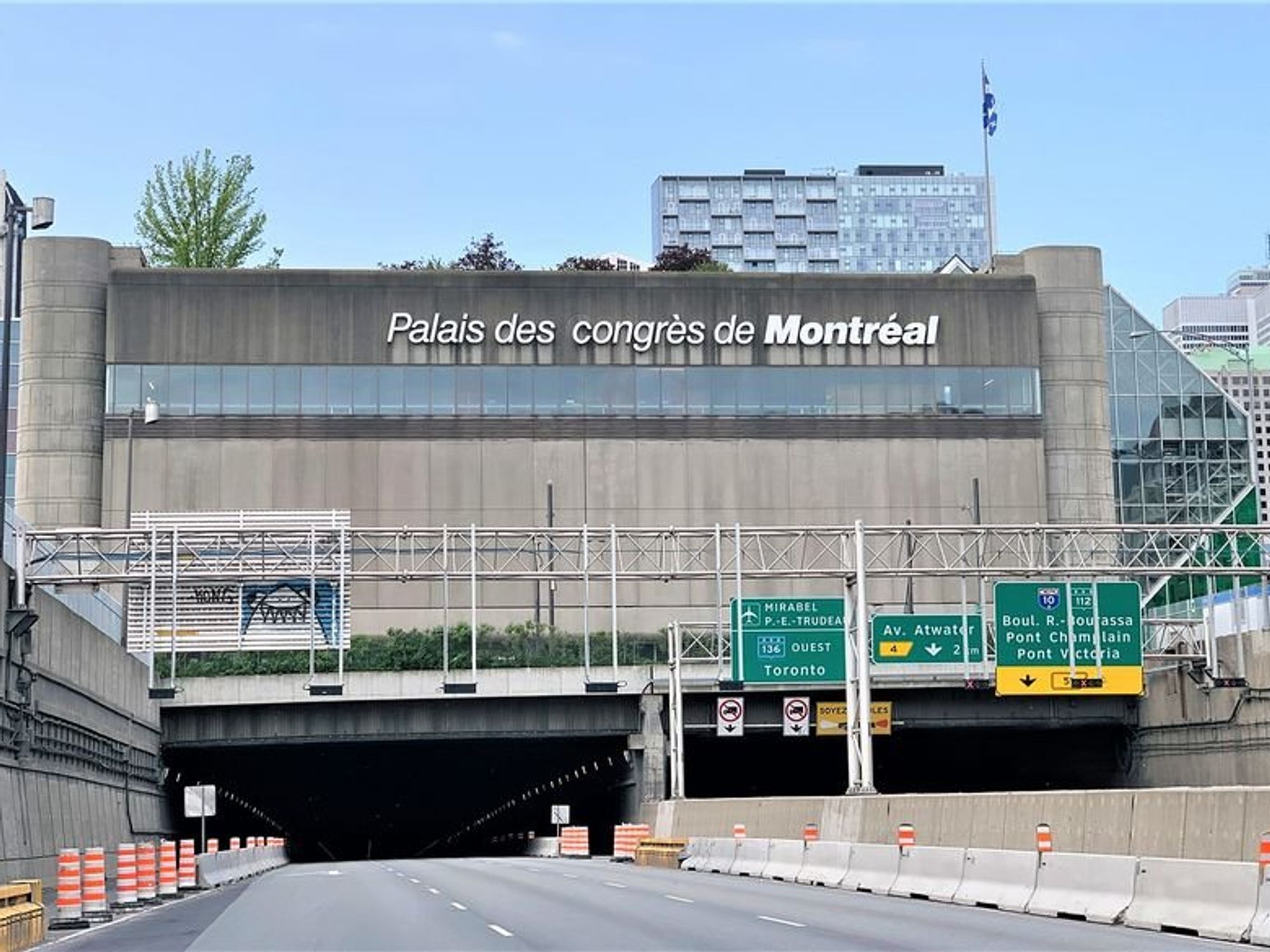 Ville-Marie Tunnel under the Palais des congr\u00e8s.\u200b