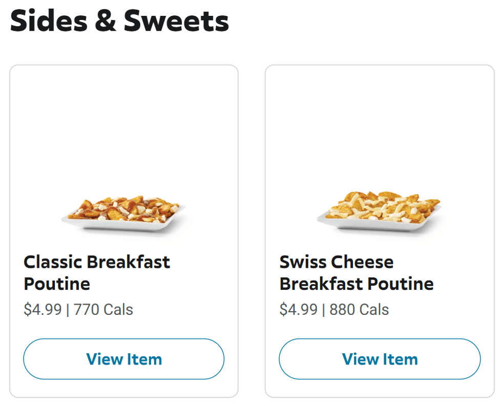 Wendy's Breakfast Poutines.