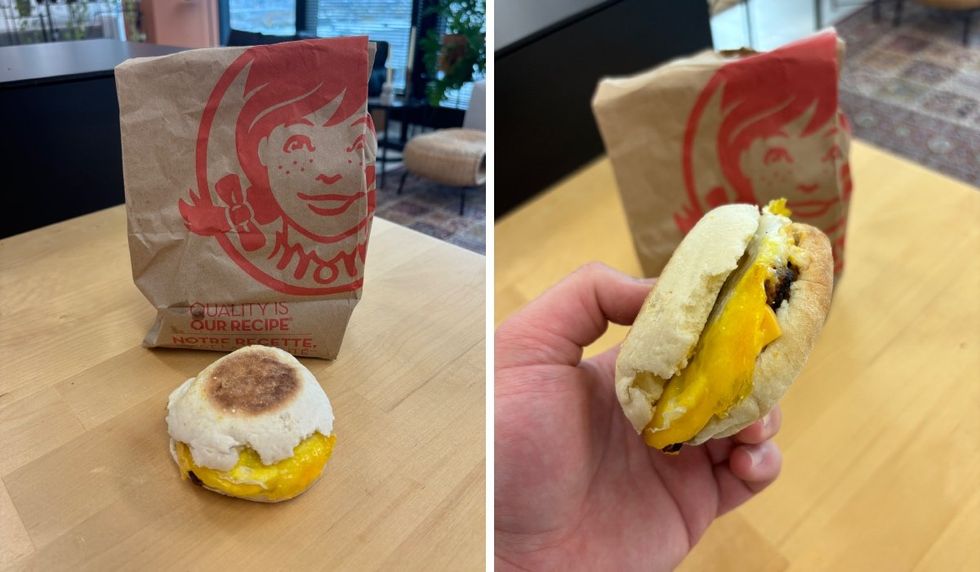 Wendy's Sausage, Egg & Cheese English Muffin.