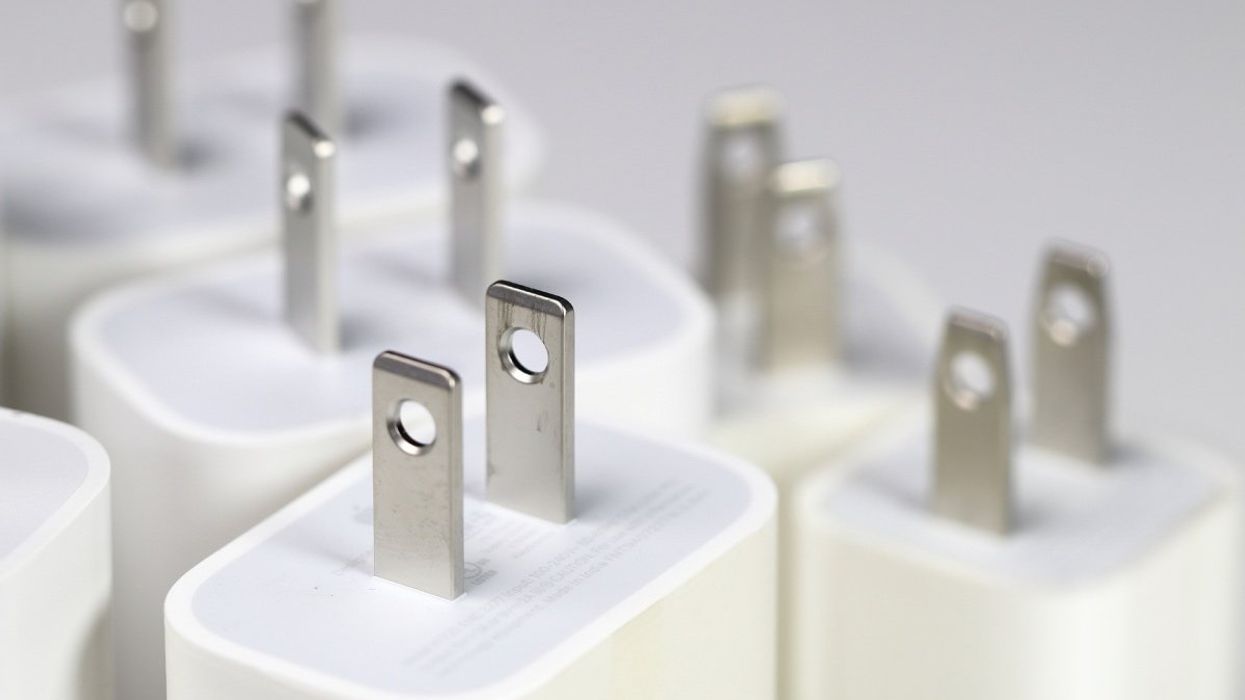 White AC chargers/adapters.