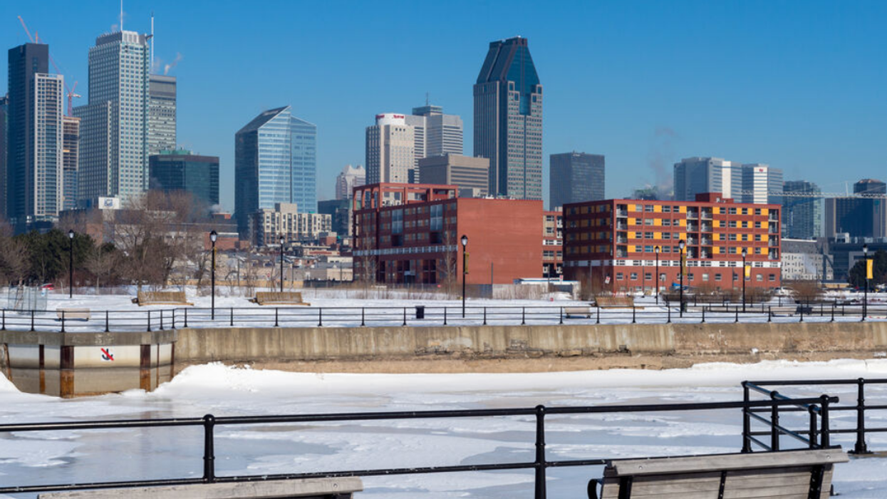 Winter sets in over Lachine Canal in Montreal.