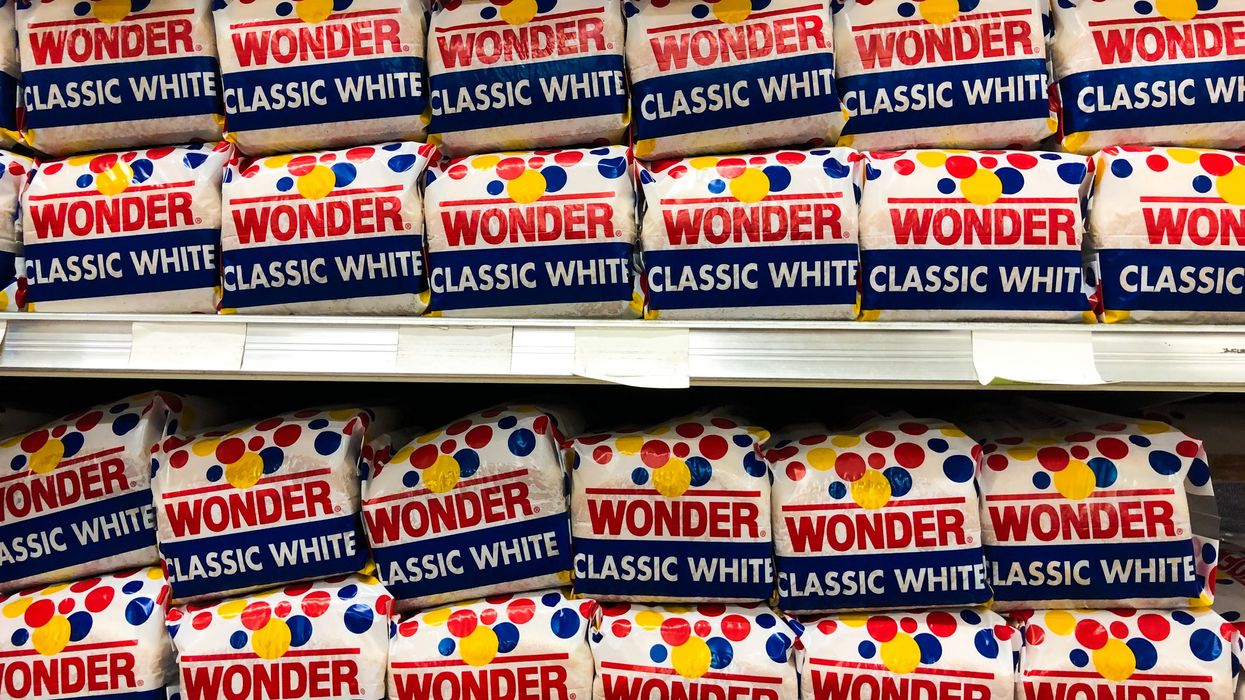Wonder bread on a grocery store shelf (illustrative).