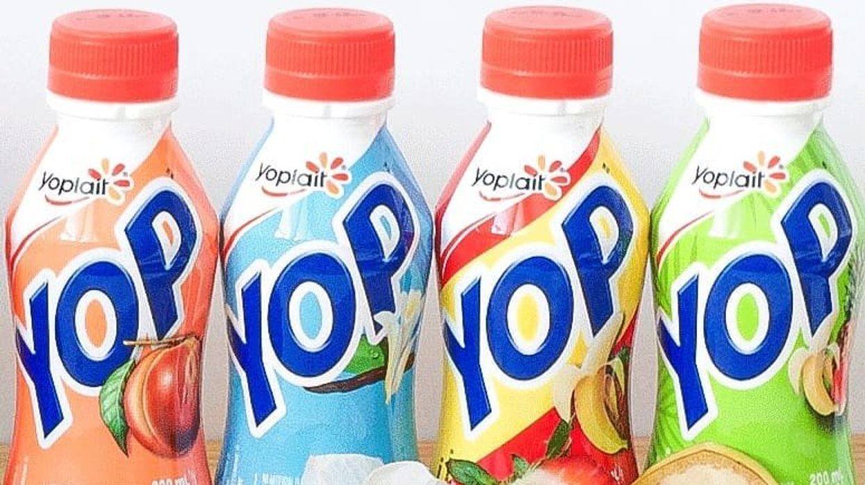 YOP bottles in a row.