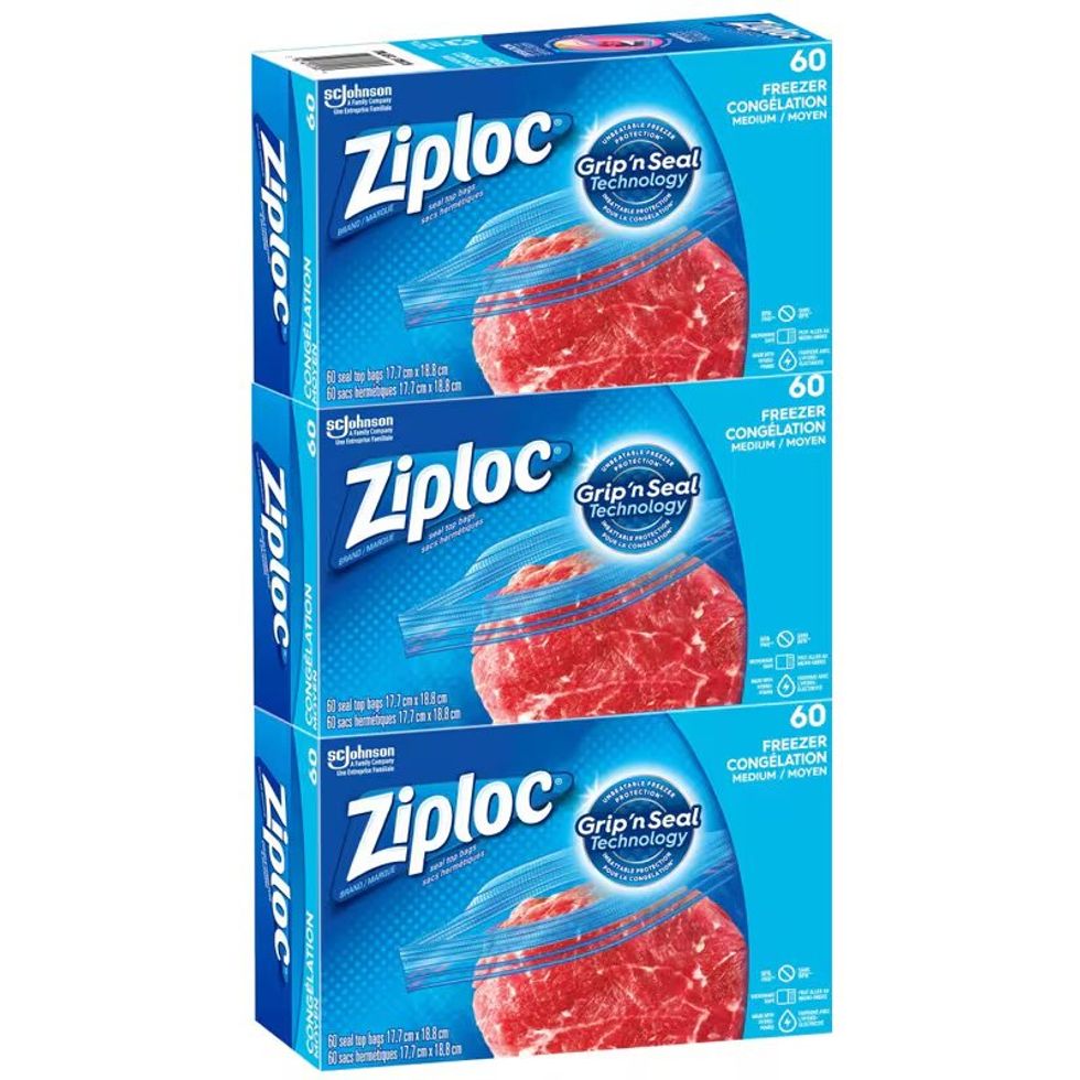 Ziploc medium freezer bags.